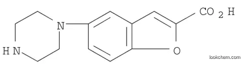 Molecular Structure of 183288-47-3 (5-(Piperazine-1-yl)benzofuran-2-carboxylic acid)
